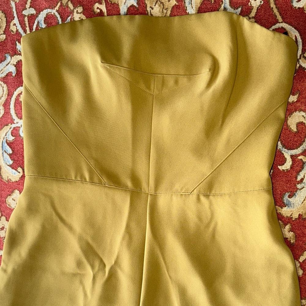 RACHEL Rachel Roy Mustard Wide Leg Jumpsuit - Picture 2 of 11